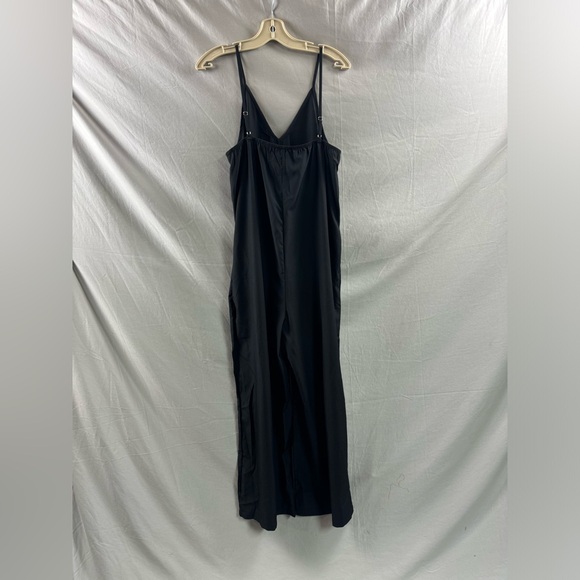 Boho Wide Leg Cami Jumpsuit With Pockets Black - Picture 7 of 7